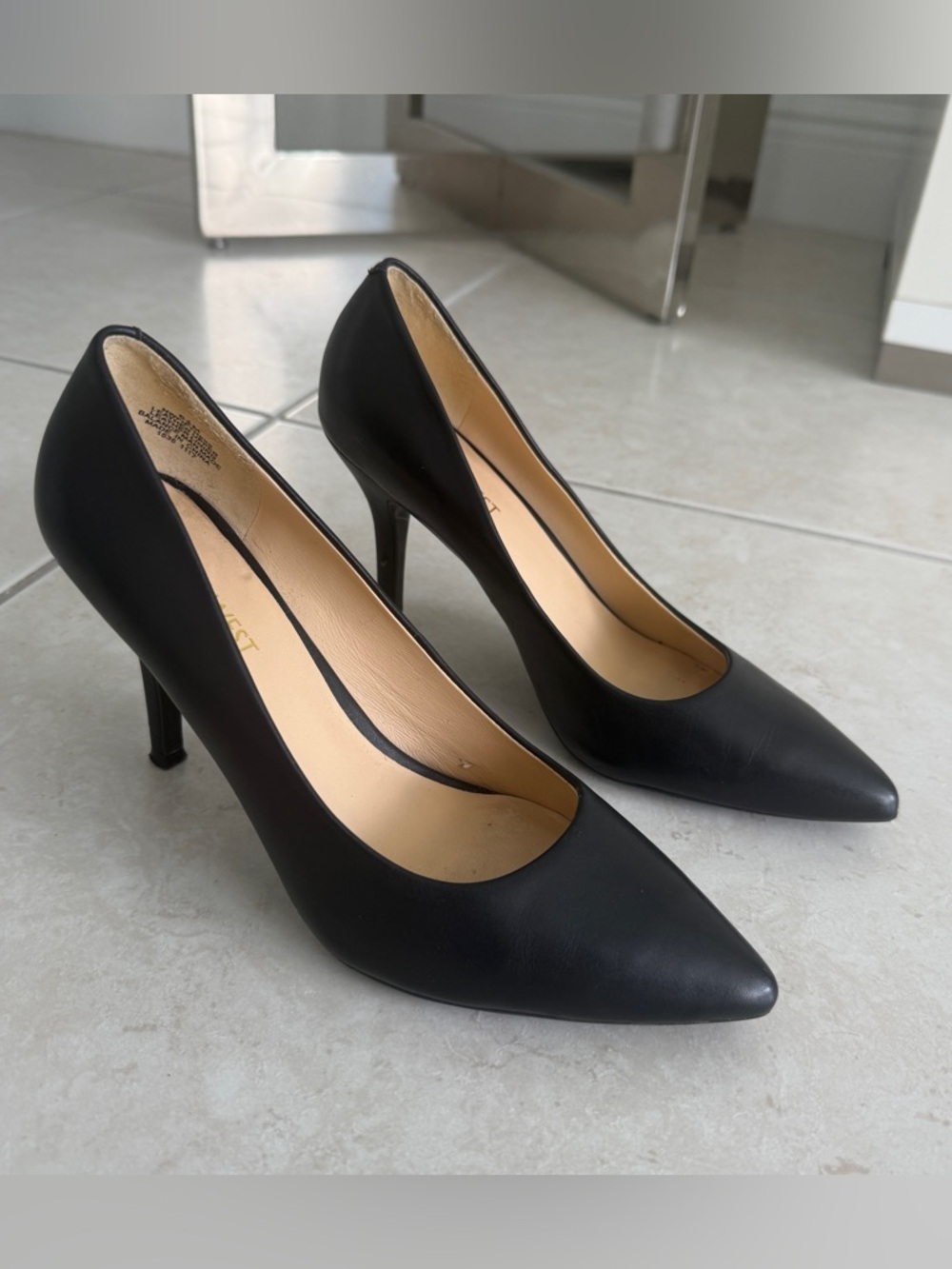 Nine West Black Pointed-Toe Stiletto Pumps Size 6.5